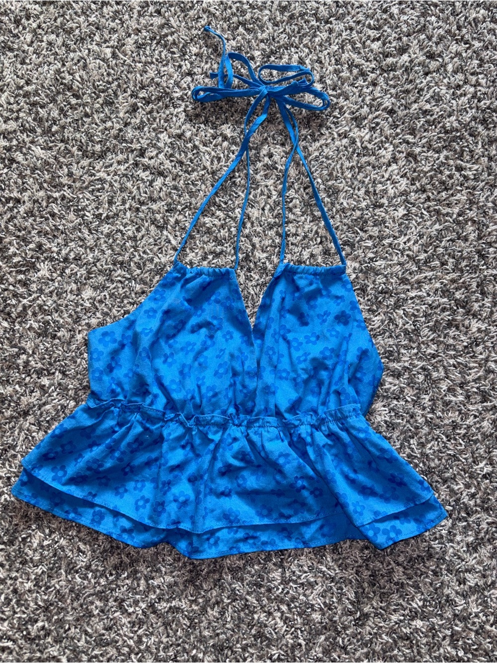 Liberty Love Blue Floral Halter Top Small